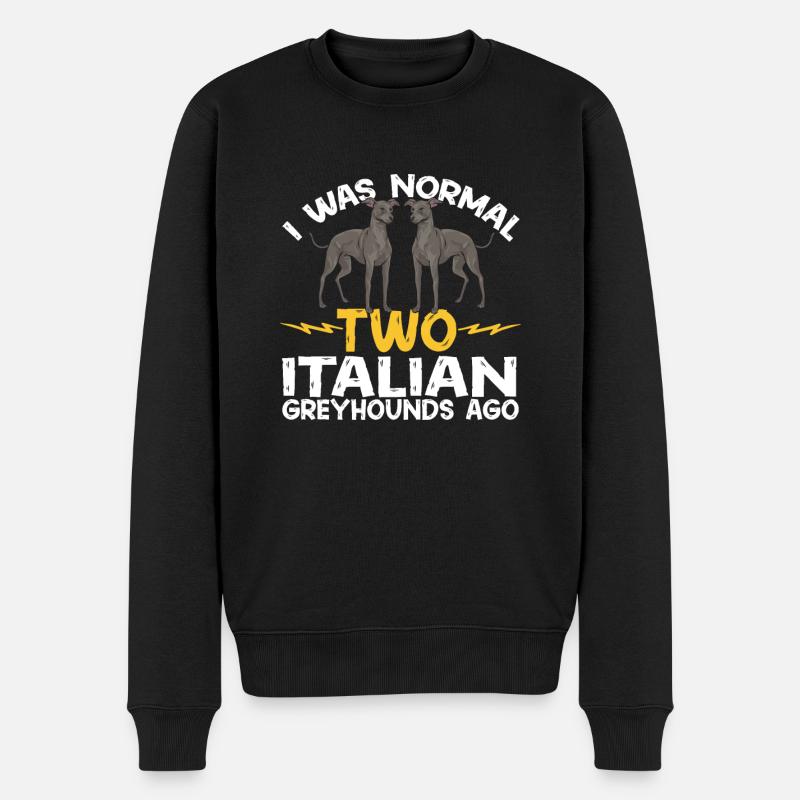 Lévrier italien Greyhound Chiens - Pull Premium bio Homme - noir