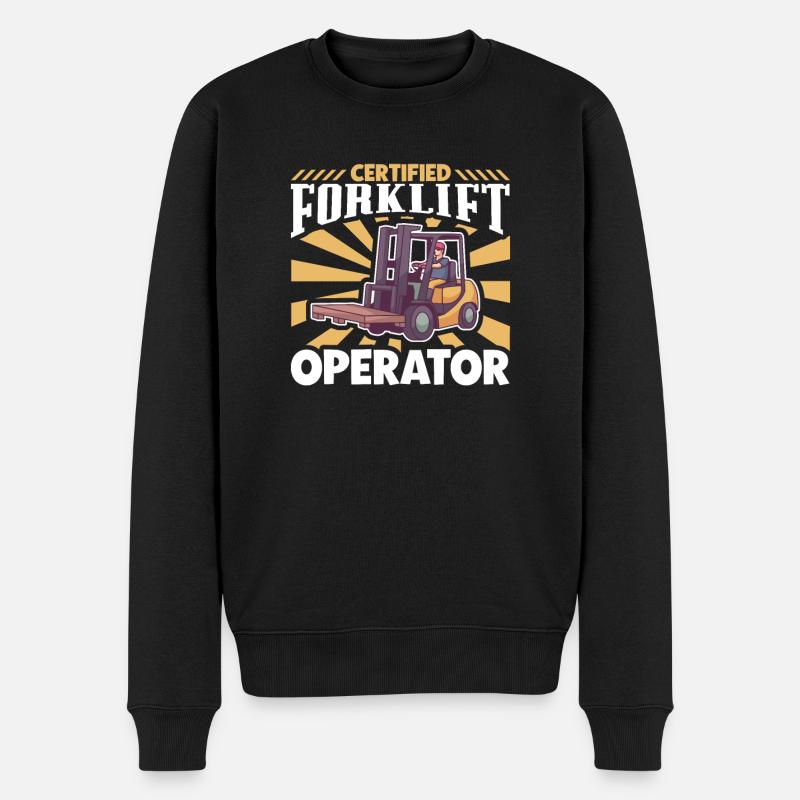 Gabelstaplerfahrer Lager Gabelstapler - Männer Premium Bio Pullover - Schwarz