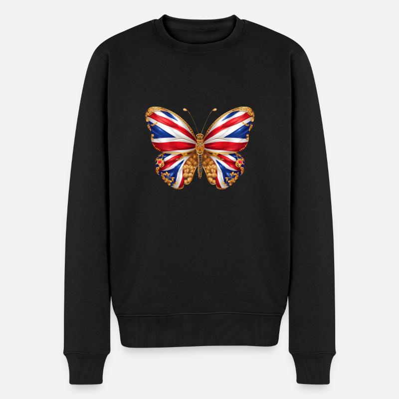 Union Jack Monarque Papillon - Pull Premium bio Homme - noir