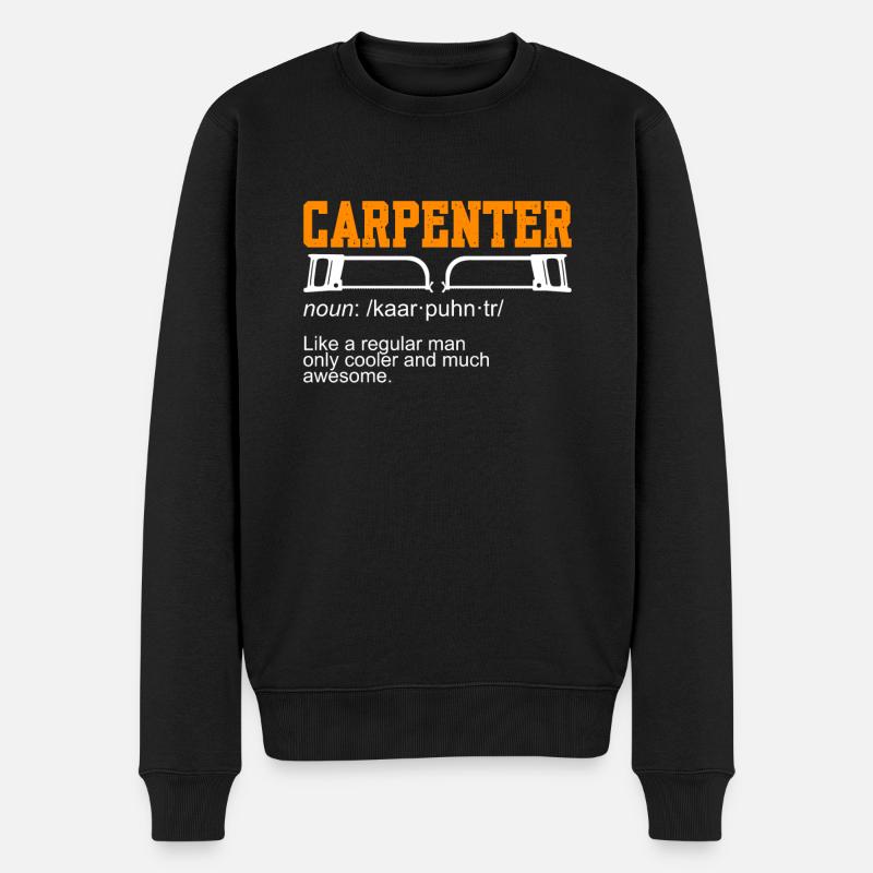 Carpenter Noun Carpenter - Männer Premium Bio Pullover - Schwarz