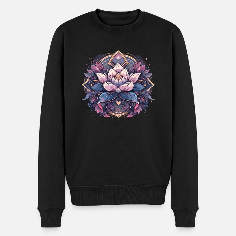 Méditation Fleur de Lotus - Pull Premium bio Homme - noir