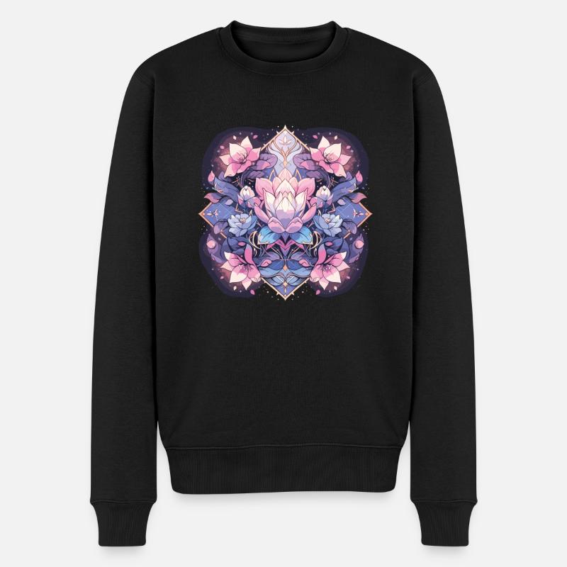Meditation - Männer Premium Bio Pullover - Schwarz