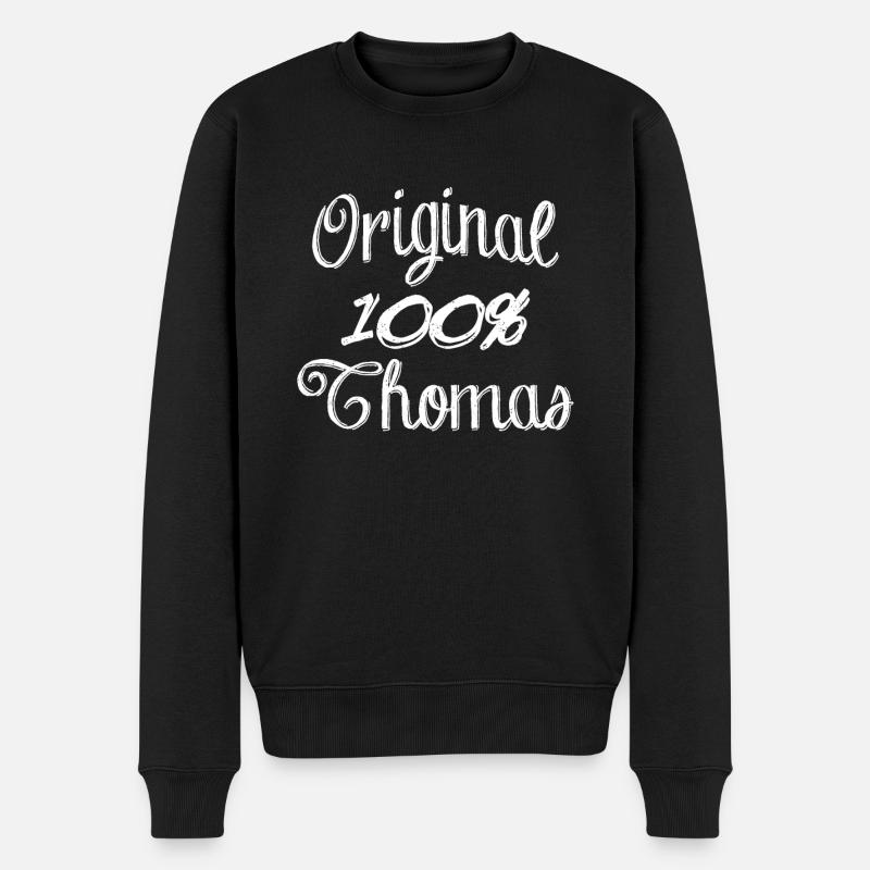 Original 100% Thomas - Men's Premium Organic Jumper - black