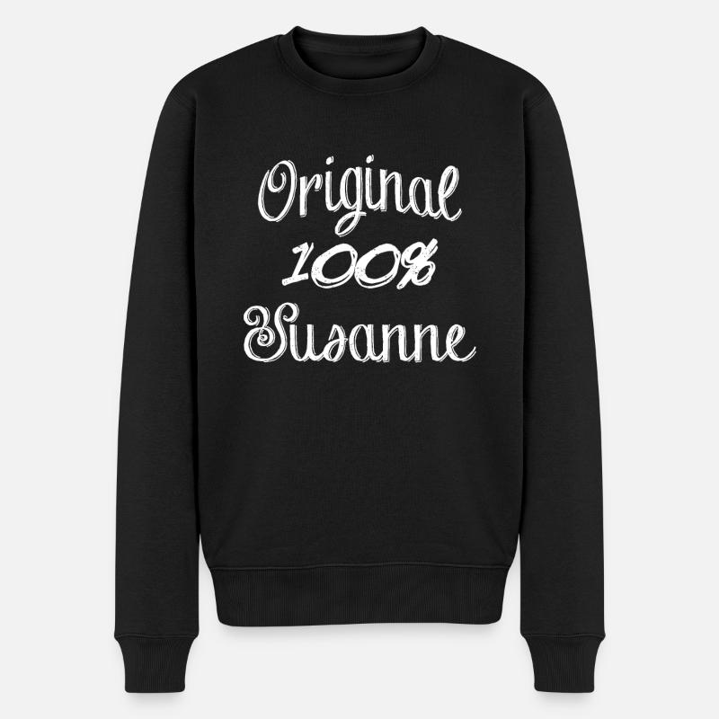 Original 100% Susanne - Männer Premium Bio Pullover - Schwarz