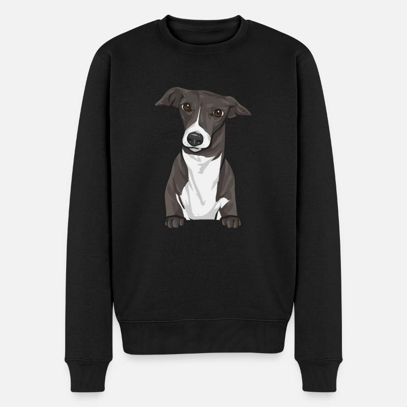 Lévrier italien Greyhound Chiens - Pull Premium bio Homme - noir