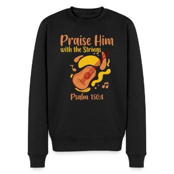Praise Him With The Strings 4 - Männer Premium Bio Pullover - Schwarz - Vorne - Nico (187cm)