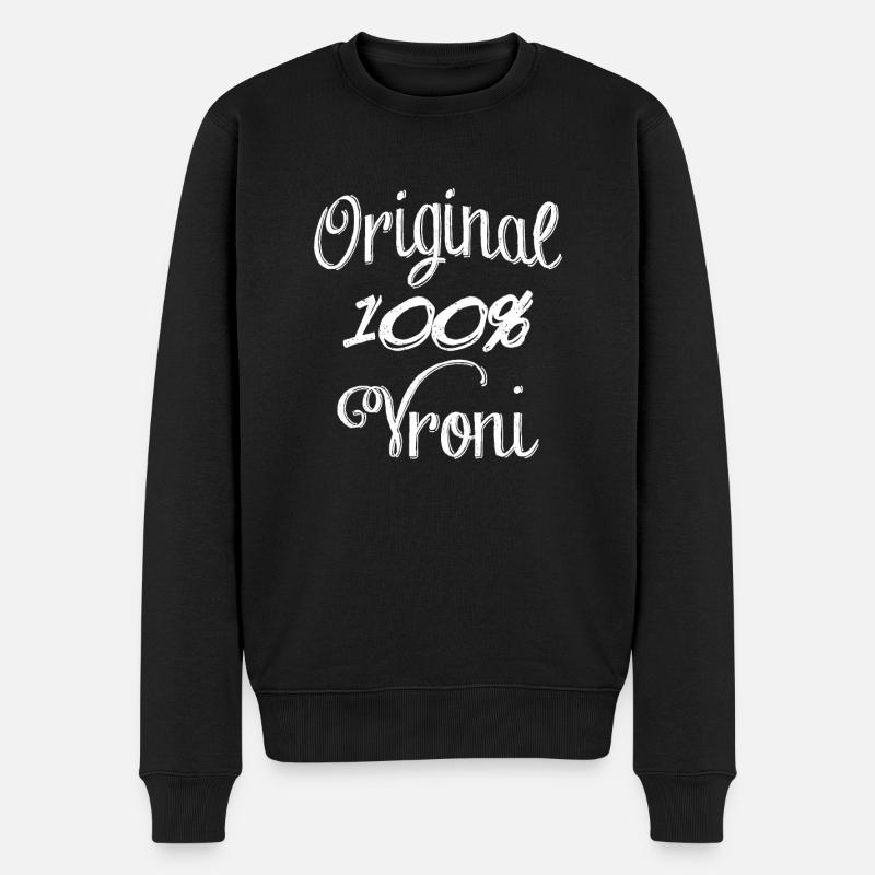 Original 100% Vroni - Pull Premium bio Homme - noir