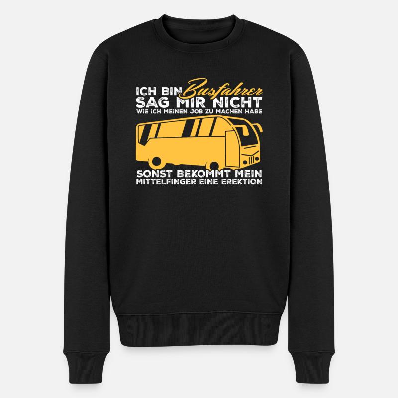 Busfahrer Bus Linienbus - Männer Premium Bio Pullover - Schwarz