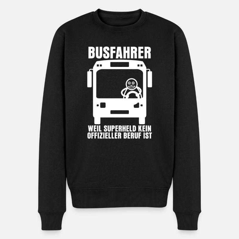 Busfahrer Busfahrerin Linienbus - Männer Premium Bio Pullover - Schwarz