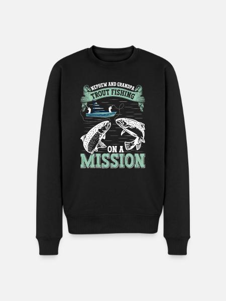 Funny Fishing Men Women - Men's Premium Organic Jumper - black