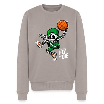 Basket bone - Men's Premium Organic Jumper - taupe - Front - Nico (187cm)