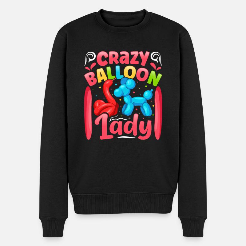 Party Balloon Design - Männer Premium Bio Pullover - Schwarz