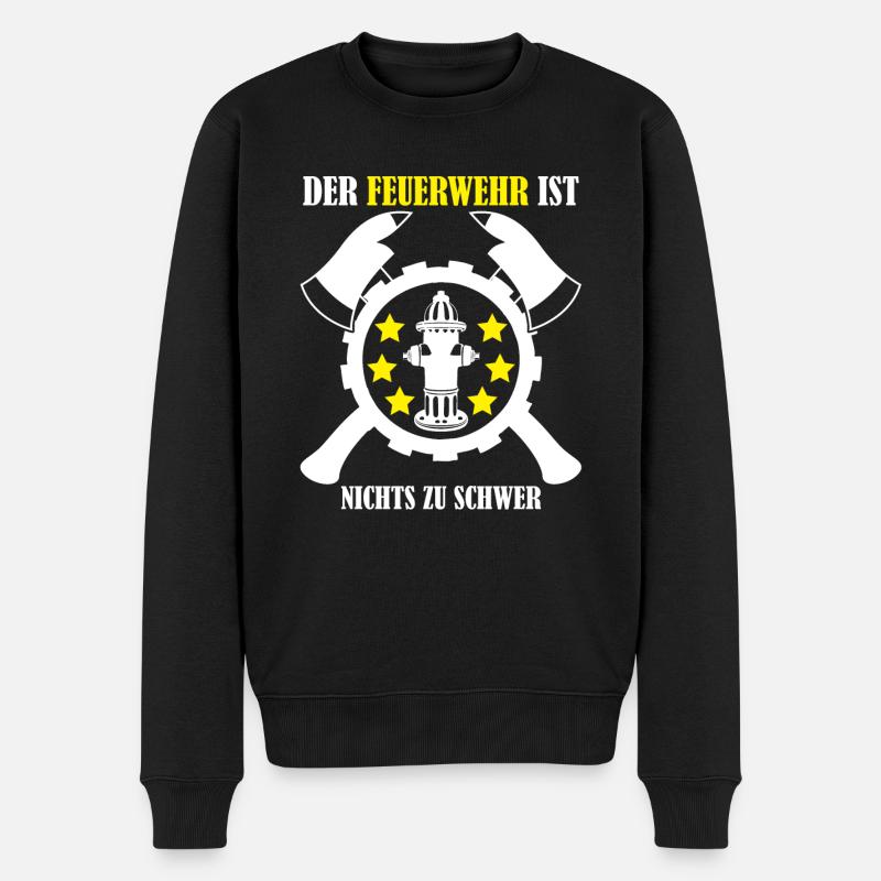 Jugendfeuerwehr Reim Feuerwehr - Männer Premium Bio Pullover - Schwarz