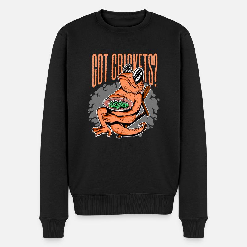 Bearded dragons got crickets? - Men's Premium Organic Jumper - black