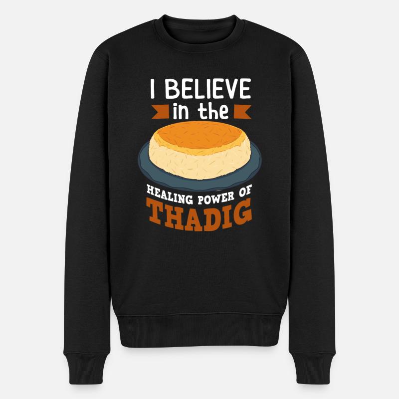 Geschenke Für Feinschmecker Von Thadig - Männer Premium Bio Pullover - Schwarz
