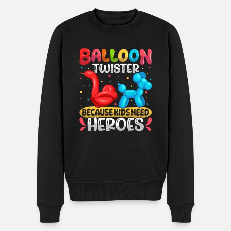 Party Balloon Design - Männer Premium Bio Pullover - Schwarz