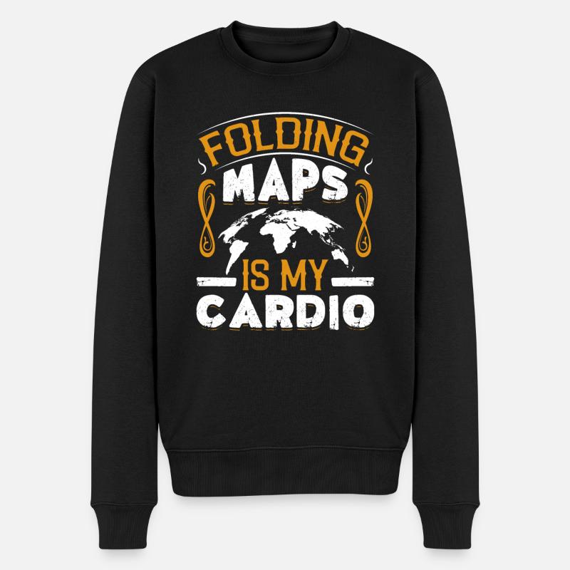 Cartographes - Pull Premium bio Homme - noir