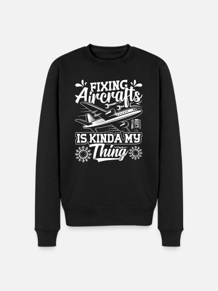 Love Airplane aviation - Men's Premium Organic Jumper - black