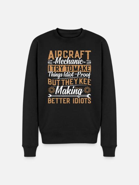 Love Airplane aviation - Men's Premium Organic Jumper - black