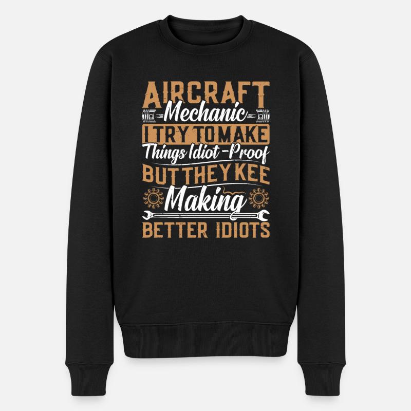 Love Avion aviation - Pull Premium bio Homme - noir