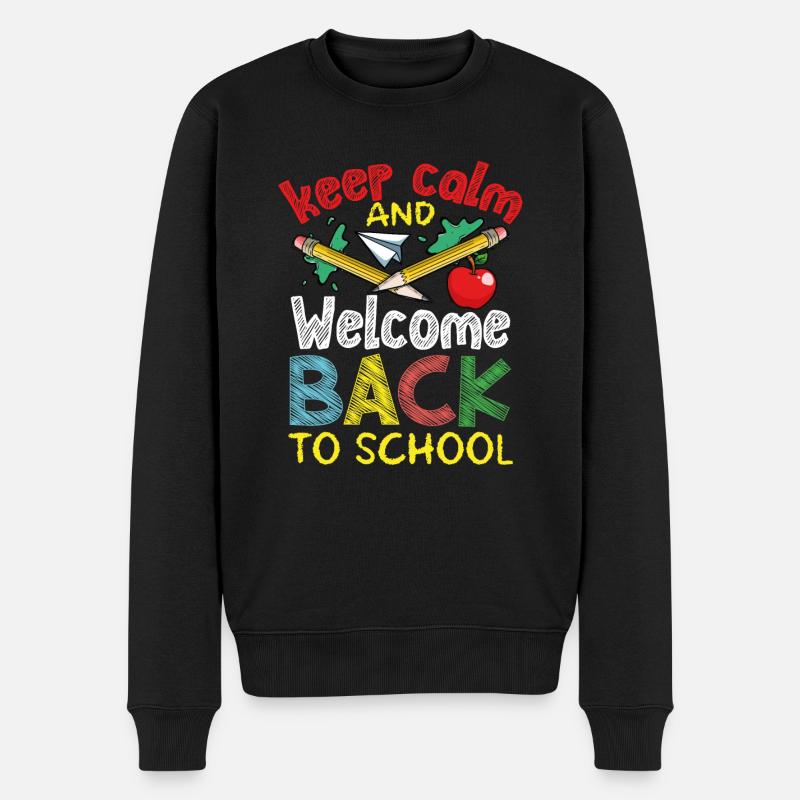 Bienvenue à l’école - Pull Premium bio Homme - noir