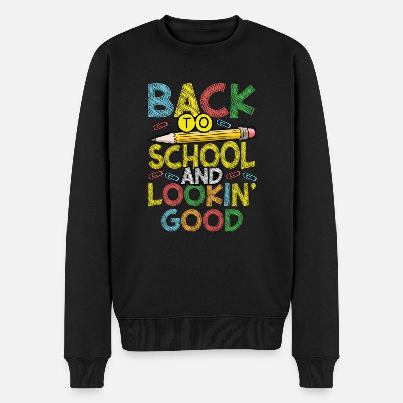Retour à l’école et beau - Pull Premium bio Homme - noir
