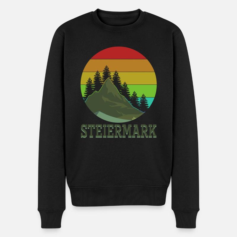 Steiermark Urlaub - Männer Premium Bio Pullover - Schwarz