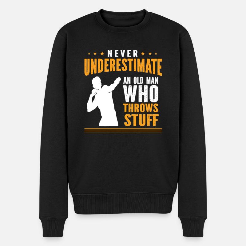 Lancer du poids Athlétisme - Pull Premium bio Homme - noir