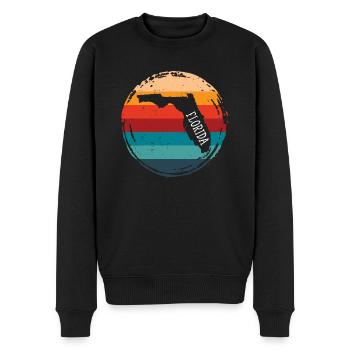 florida - Männer Premium Bio Pullover - Schwarz - Vorne - Nico (187cm)