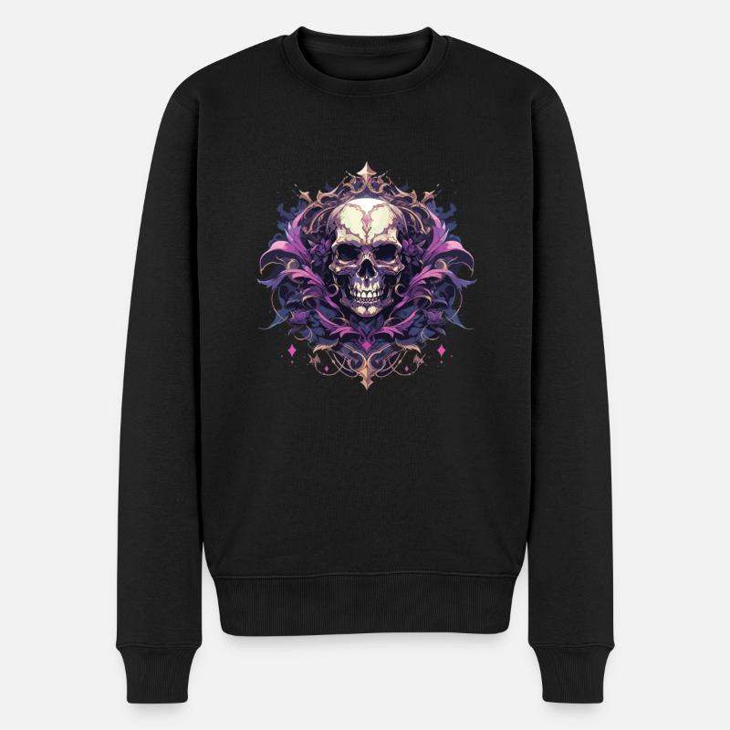 Crâne Crâne Crânes Crâne Squelette - Pull Premium bio Homme - noir