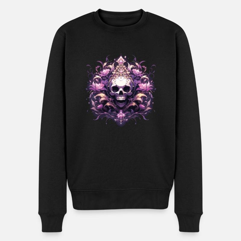 Skull Skull Skulls Skull Skeleton - Men's Premium Organic Jumper - black