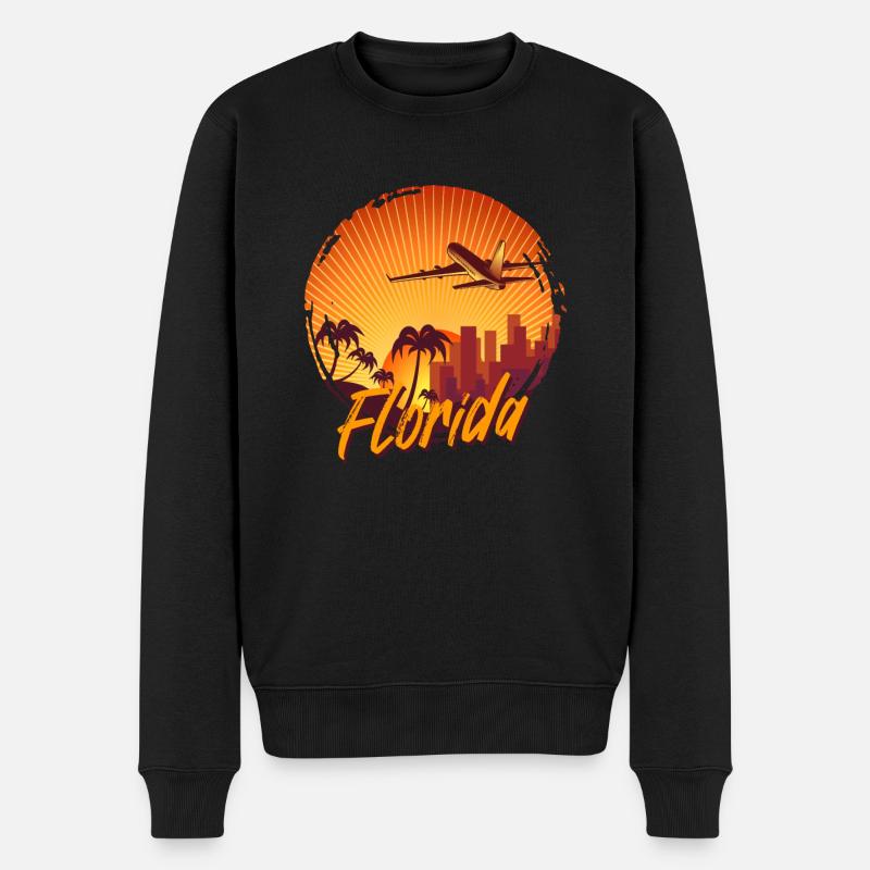 florida - Männer Premium Bio Pullover - Schwarz
