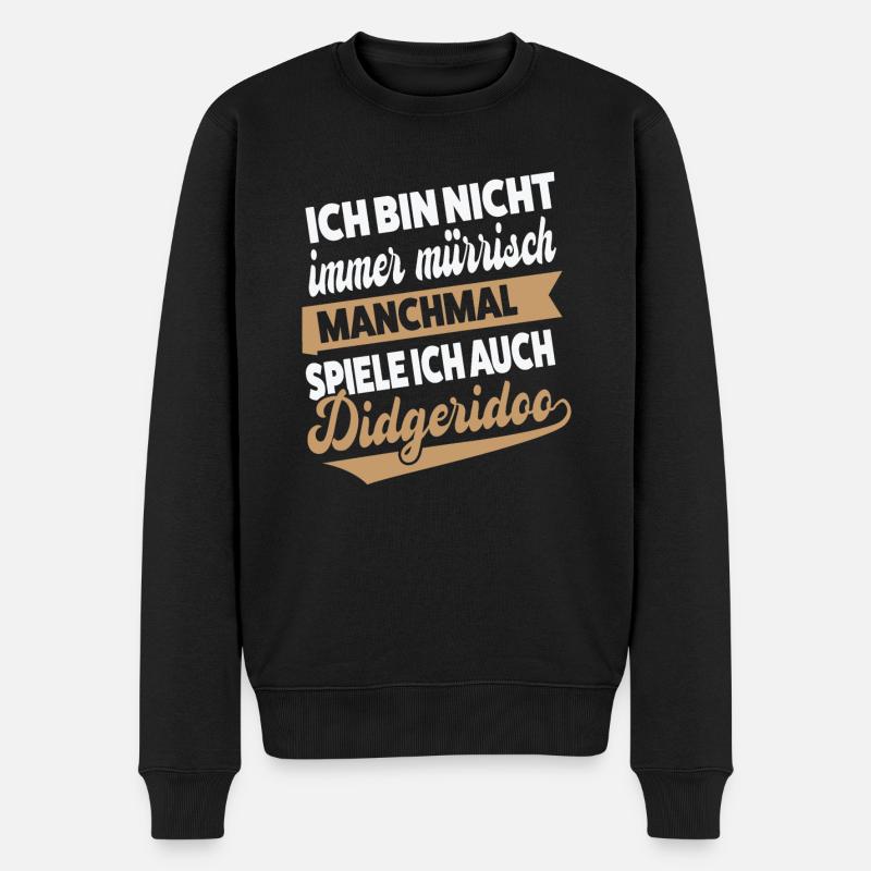 Didgeridoo Musiker Didgeridoo-Spieler Geschenk - Männer Premium Bio Pullover - Schwarz