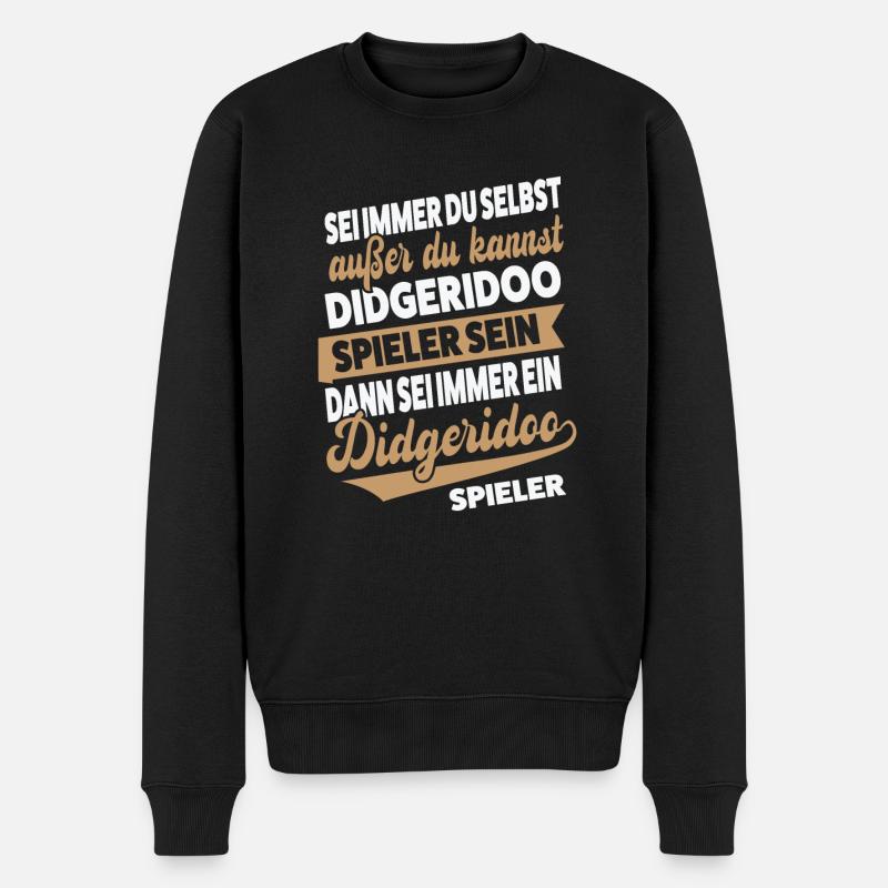 Didgeridoo Musiker Didgeridoospieler Geschenk - Männer Premium Bio Pullover - Schwarz