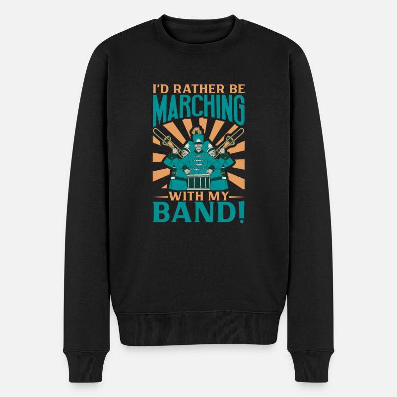 Marching Band Clarinetist School Probenmusik - Männer Premium Bio Pullover - Schwarz