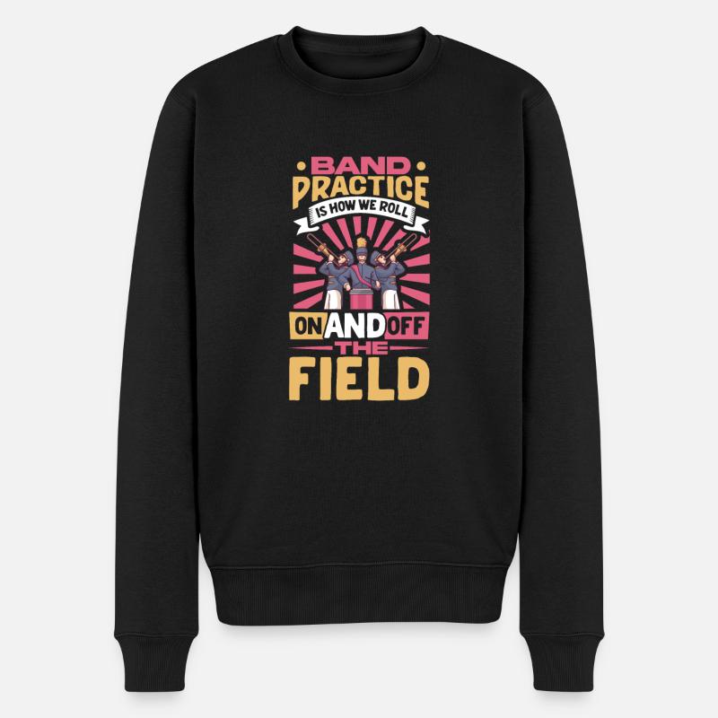 Marching Band Clarinetist School Probenmusik - Männer Premium Bio Pullover - Schwarz