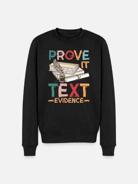 Prove It, Text Evidence 38 - Men's Premium Organic Jumper - black