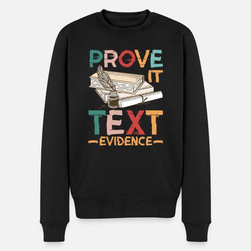 Prove It, Text Evidence 38 - Männer Premium Bio Pullover - Schwarz