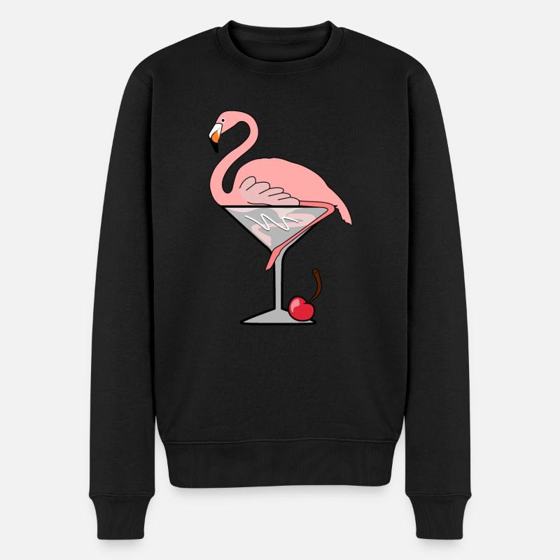 Flamingo Cocktail - Pull Premium bio Homme - noir
