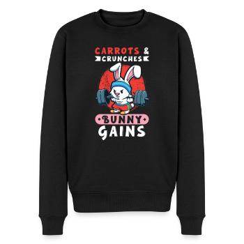 Bodybuilding Powerlifting Weightlifting Fitness - Männer Premium Bio Pullover - Schwarz - Vorne - Nico (187cm)