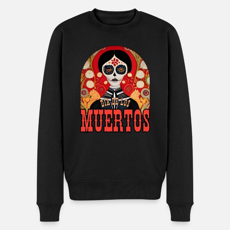 Dia De Los Muertos - Männer Premium Bio Pullover - Schwarz