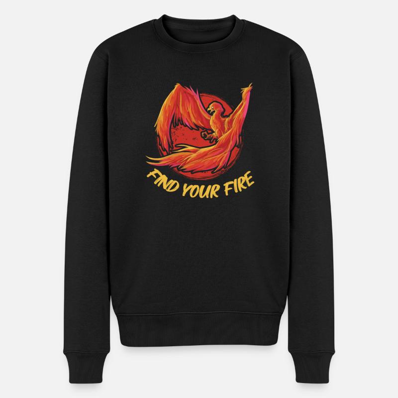 Phoenix Bird Créatures mythiques - Pull Premium bio Homme - noir