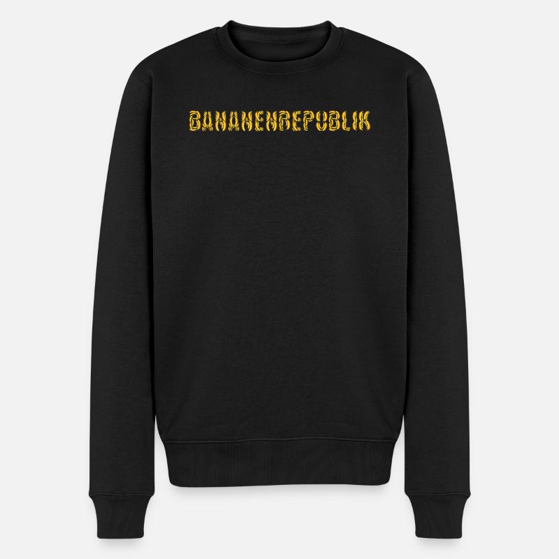 Bananenrepublik Bananen - Männer Premium Bio Pullover - Schwarz