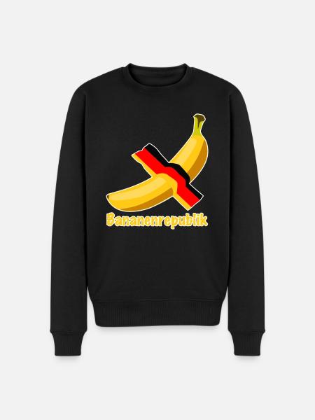 Bananenrepublik deutsche Flagge - Männer Premium Bio Pullover - Schwarz