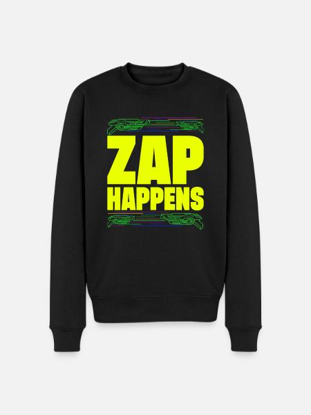 Zap Happens Laser Tag Player Funny Gift Idea - Men's Premium Organic Jumper - black
