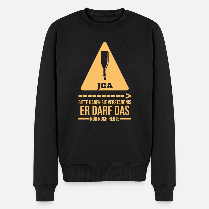 Bräutigam Hochzeit Heiraten Junggesellenabschied - Männer Premium Bio Pullover - Schwarz