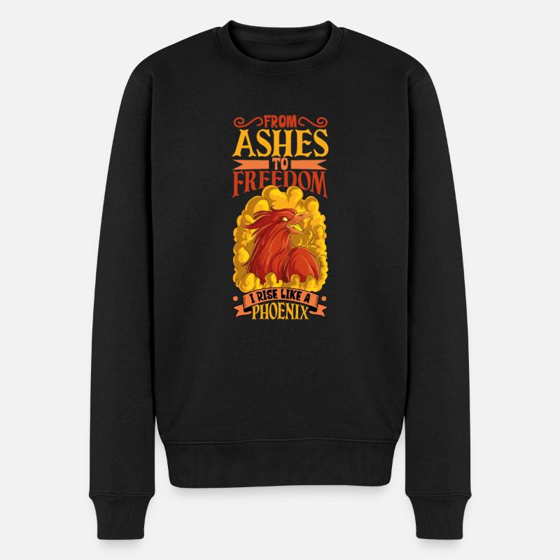 Phönix Vogel Fabelwesen - Männer Premium Bio Pullover - Schwarz