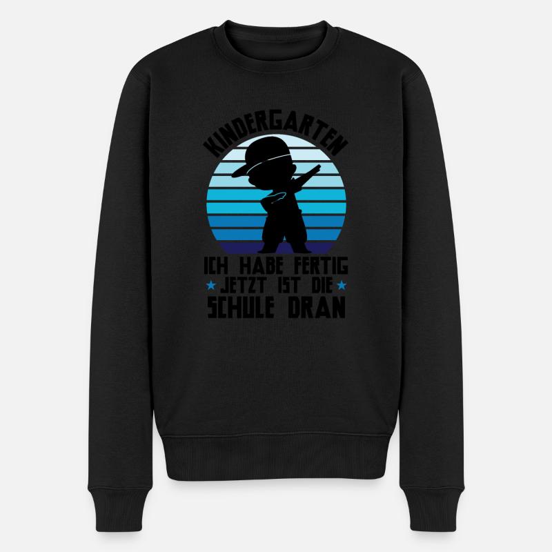 Schulkind Dabbing Schulbeginn Geschenk - Männer Premium Bio Pullover - Schwarz