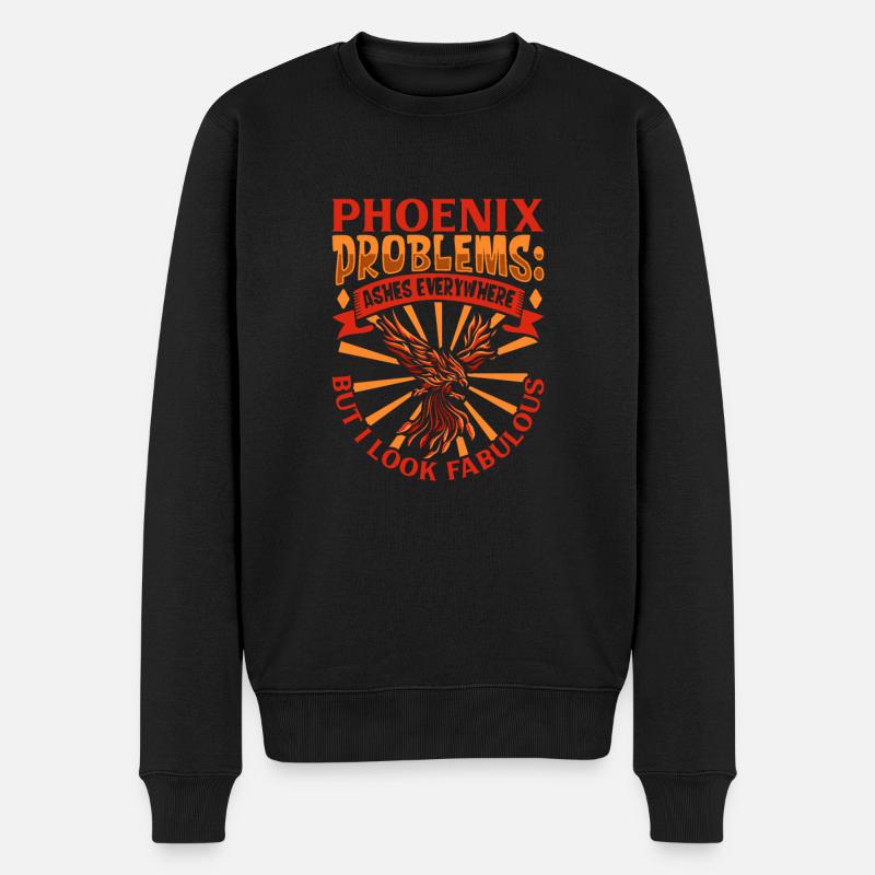 Phoenix Bird Créatures mythiques - Pull Premium bio Homme - noir