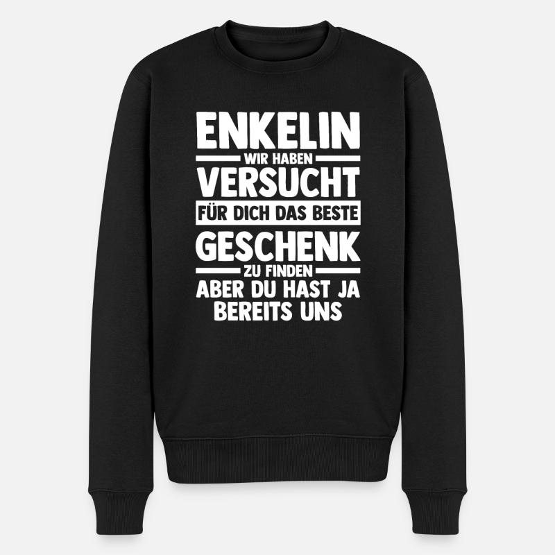 Enkelin - Männer Premium Bio Pullover - Schwarz